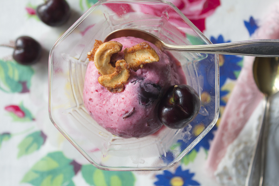 Karen's Vegan Bing Cherry Ice Cream - Great with the Crisp