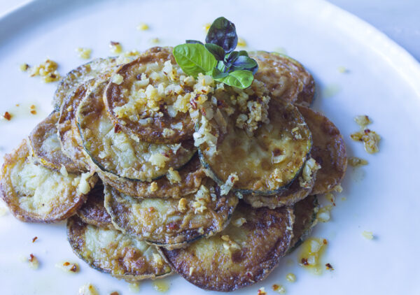 Fried Summer Zucchini with Garlic – Lightened-Up