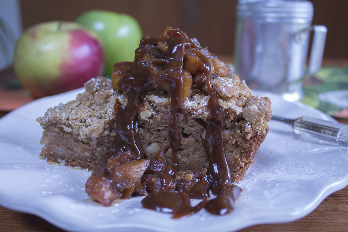 Go all the way and top the cake with Caramelized Apples and Caramel Drizzle