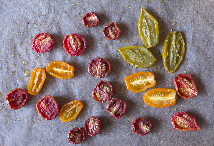 Slow roast tomatoes for a condensed, sweet flavor