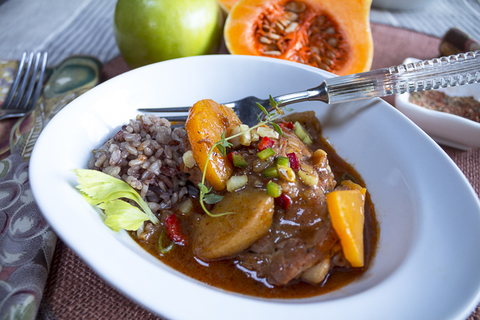 Chicken Etouffee with Butternut Squash and Apples