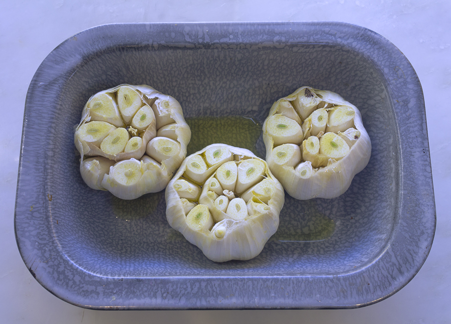 Heads of garlic to roast, use two whole heads in this recipe