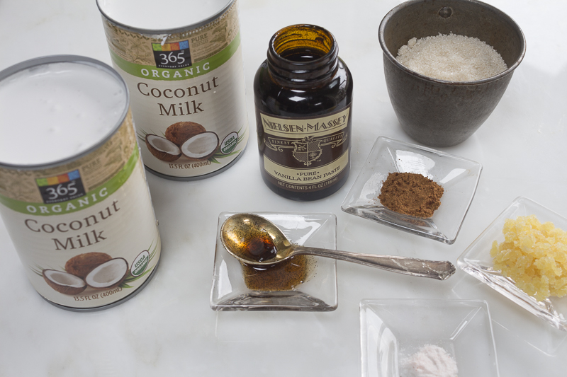 Ingredients for the "ice cream"