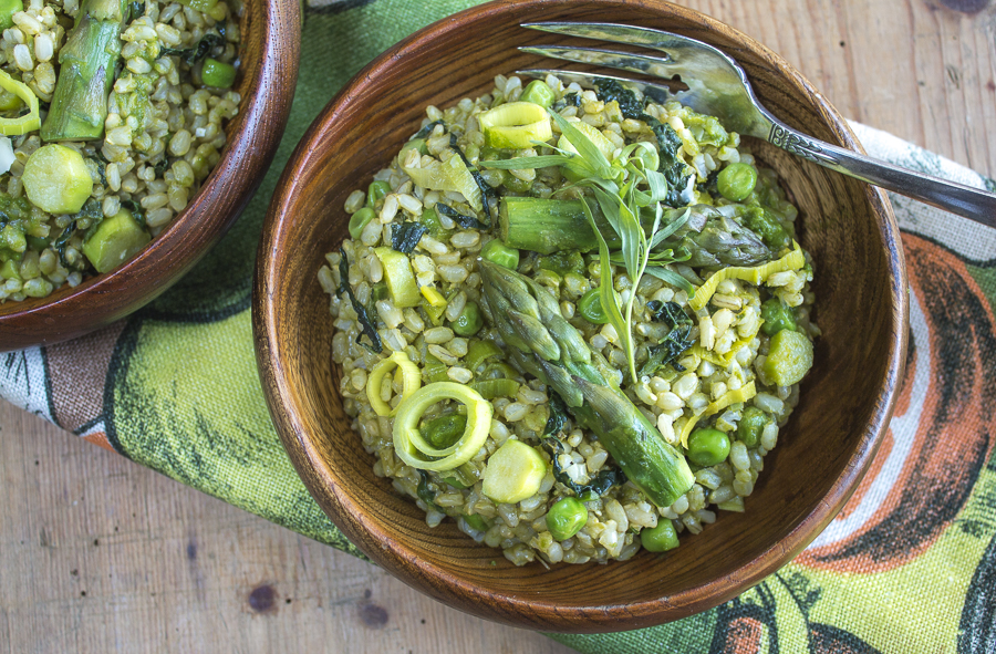 A satisfying, vegetarian spring risotto