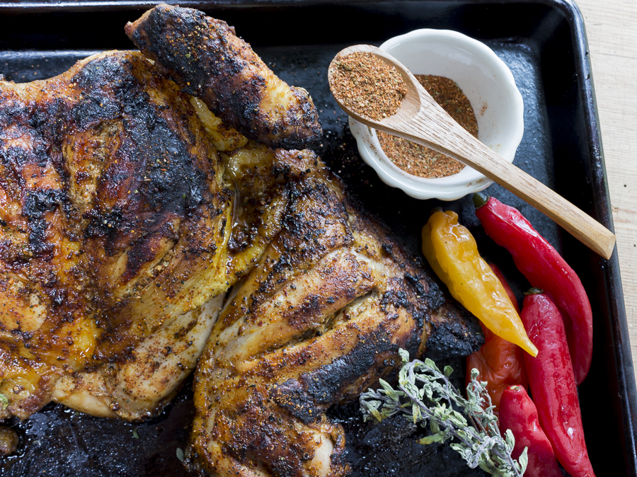 This wonderfully aromatic chicken is big on flavor – make my Peruvian Spice Blend for an authentic spit-roasted chicken with a tender flesh and crispy skin