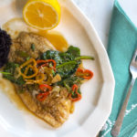 Karen's Sizzling Flounder with Soy, Lemon and Sesame