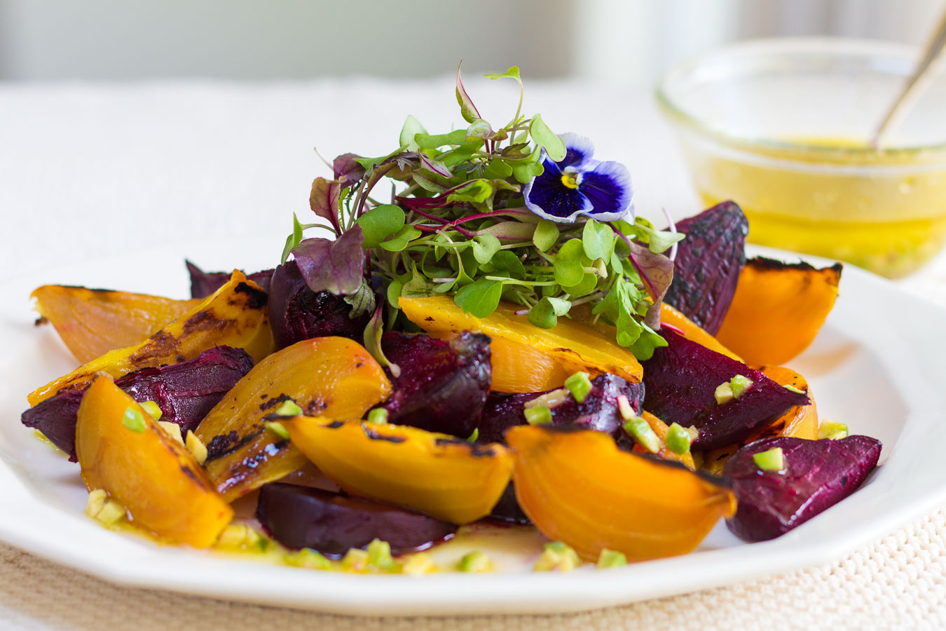 Wood Fired Beet Salad with Avocado-Citrus Vinaigrette