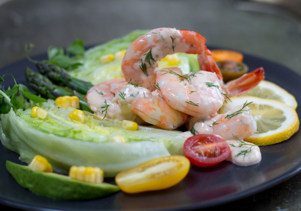 For a zippy modern shrimp louis dressing whisk all ingredients together, and toss with fresh steamed shrimp