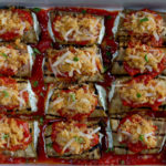 Grilled Eggplant Rollatini with Garlicky Parmesan Breadcrumb Topping