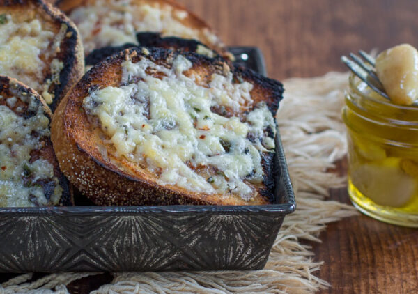 Garlic Cheesy Toast with Garlic Confit
