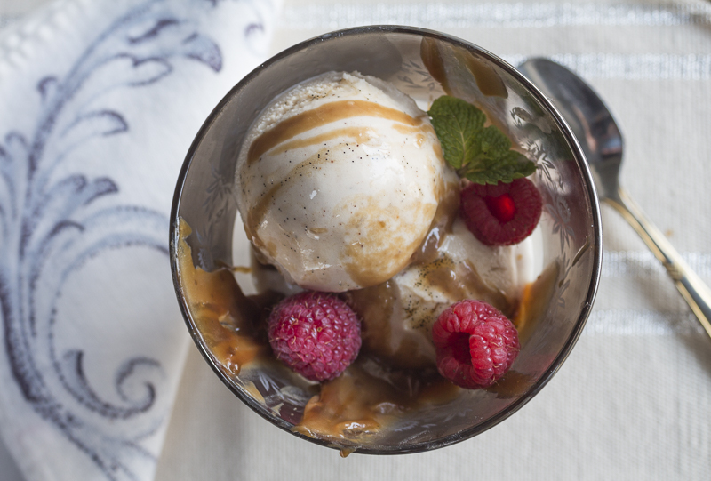 Caramel Vanilla Bean Vegan Ice Cream