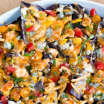 Karen's Grilled Chicken Buffalo Nachos (Vegetarian version too)