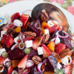 Strawberry & Beet Salad with Strawberry-Honey Balsamic Vinaigrette