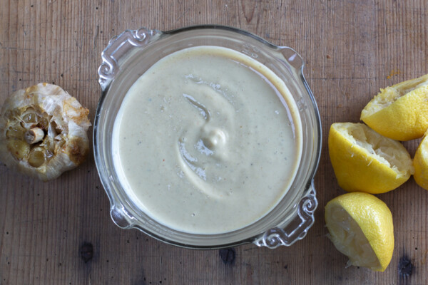 Roasted Garlic Tahini Dressing and Dip