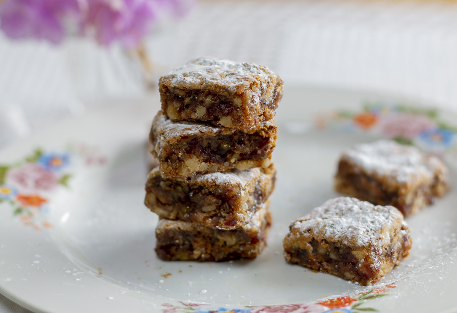 Delicious Date & Walnut Bars ~ Gluten Free