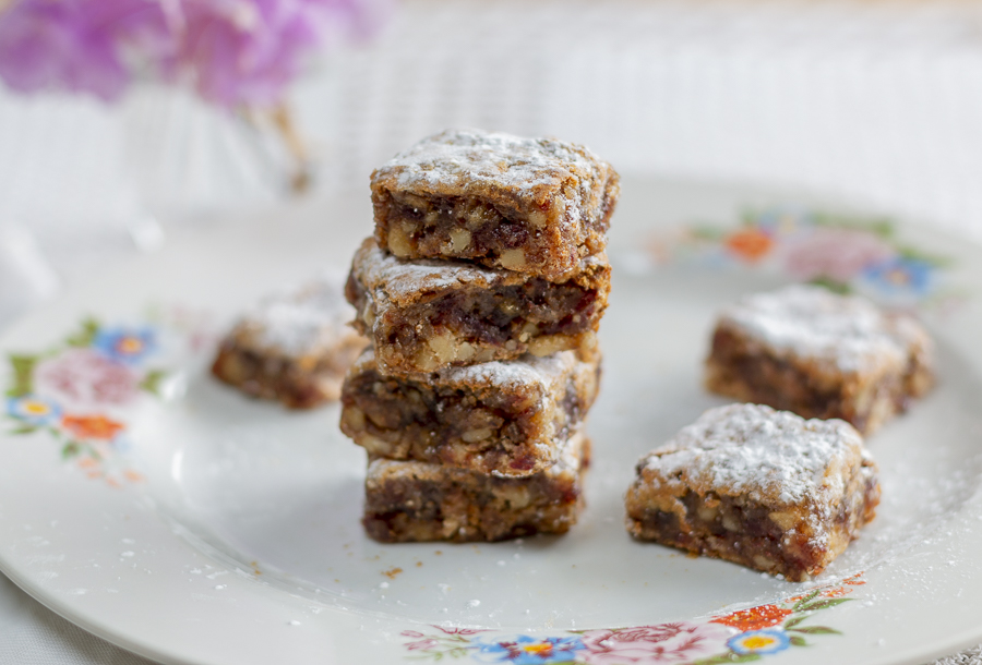 Gluten Free Date and Walnut Bars