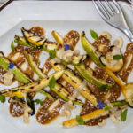 Grilled Zucchini with Japanese Miso-Glaze and Cashew Crema
