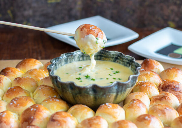 Cheesy Swiss Fondue with Garlic & Chives – Not Just for Entertaining