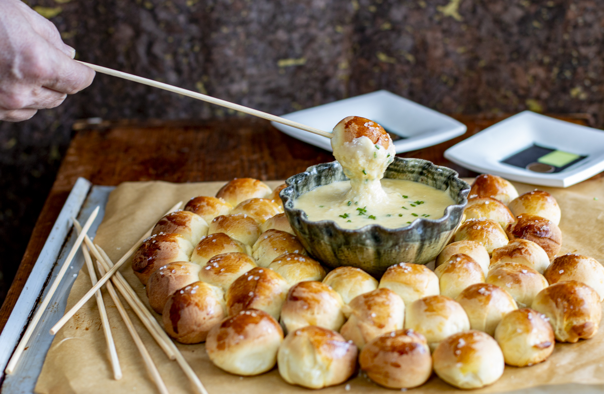 Karen’s Master Dinner Mini Roll Recipe with Swiss Fondue 