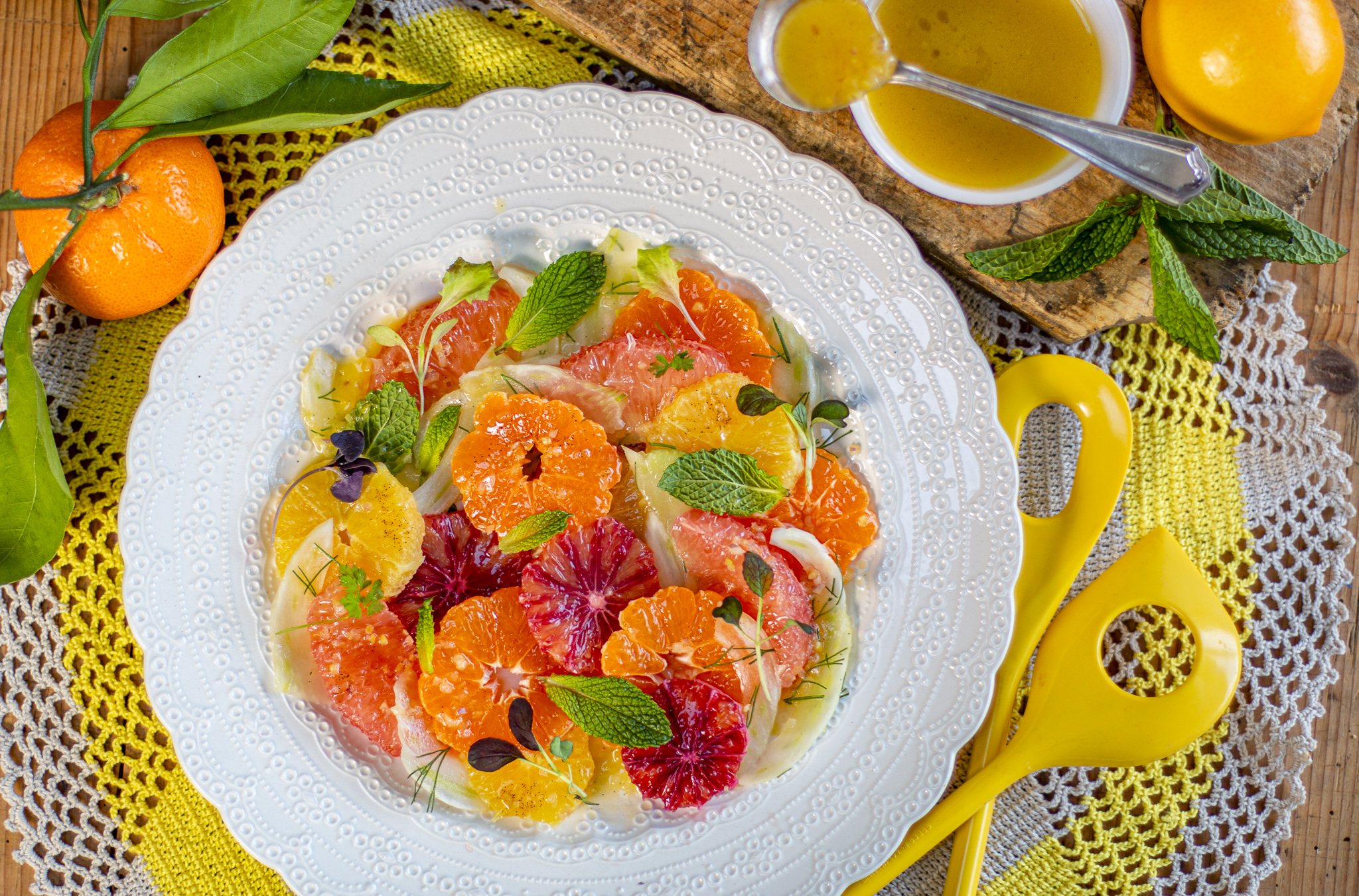 Citrus, Fennel & Mint Salad – Citrus Vinaigrette with Vanilla Beans