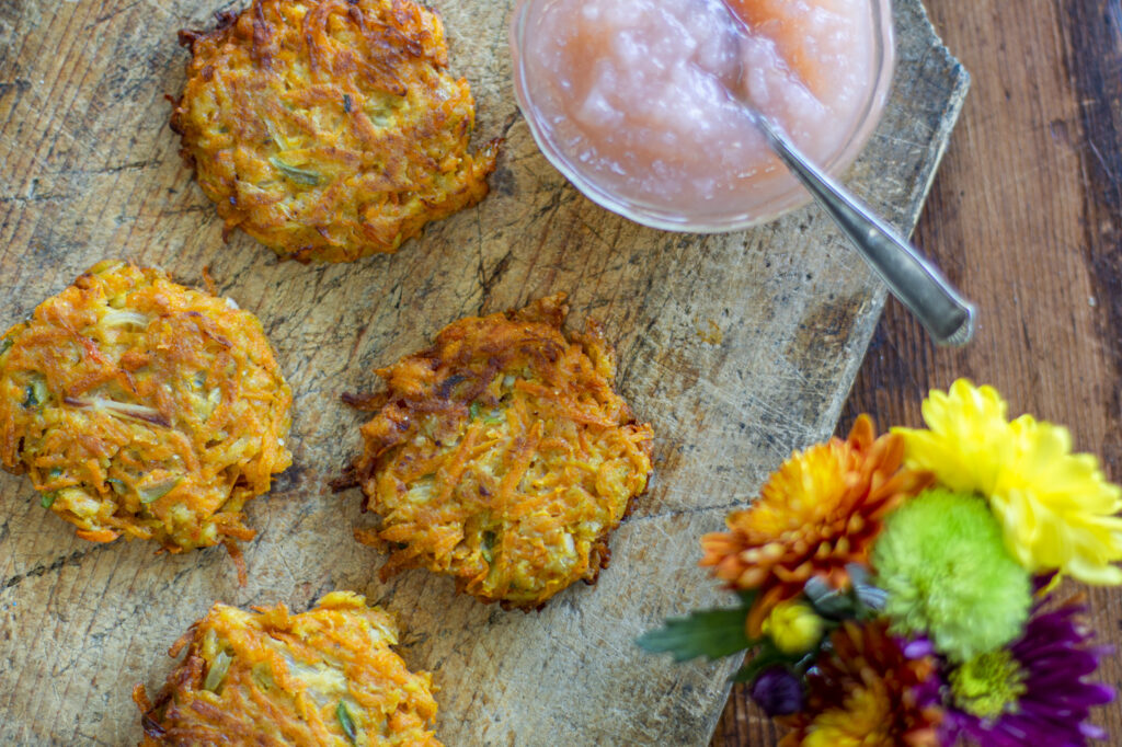 Butternut Squash Latkes - A new twist for your Potato Pancake repertoire.