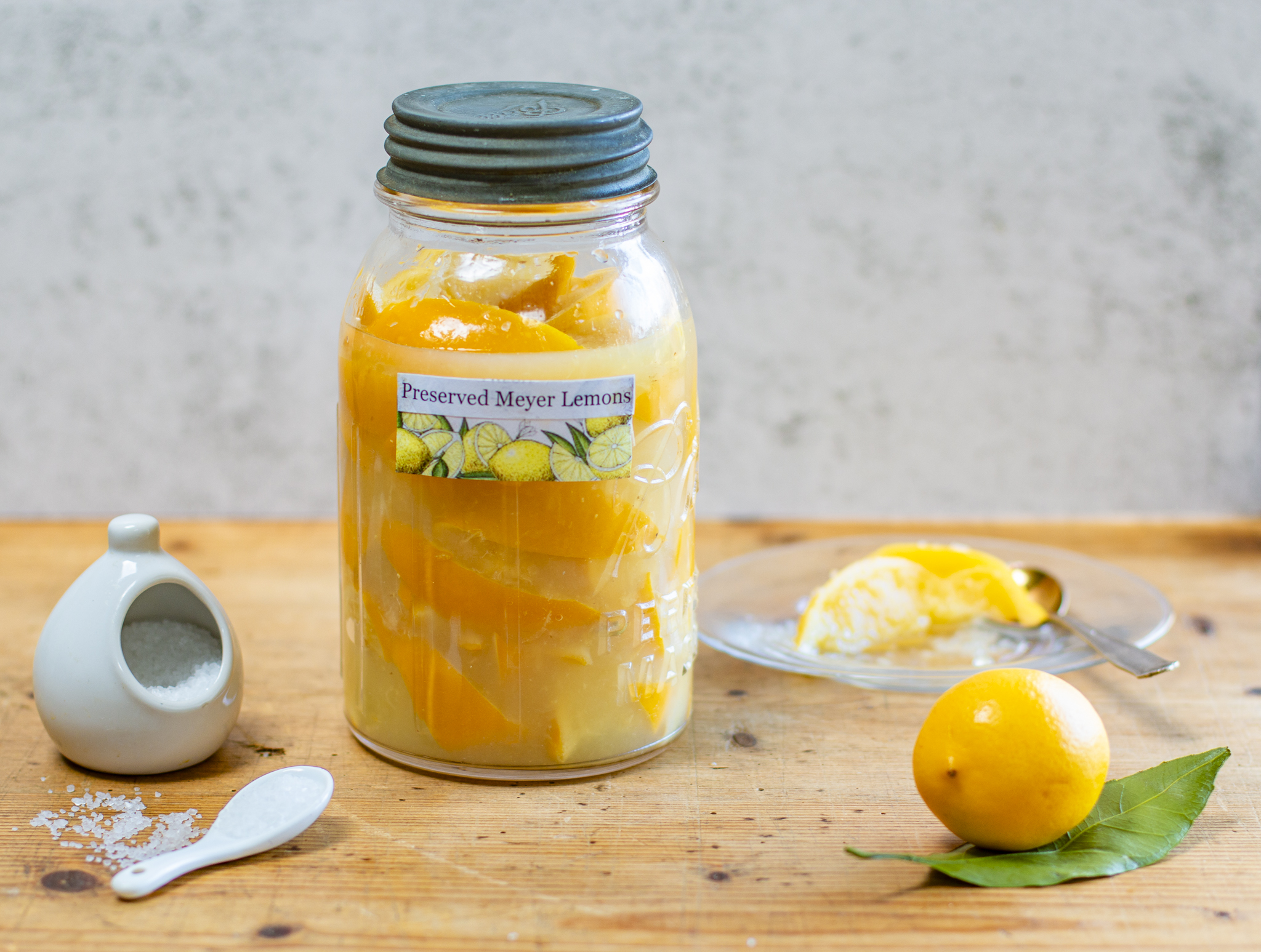 Preserved lemons in a vintage ball Jar - a speedy recipe