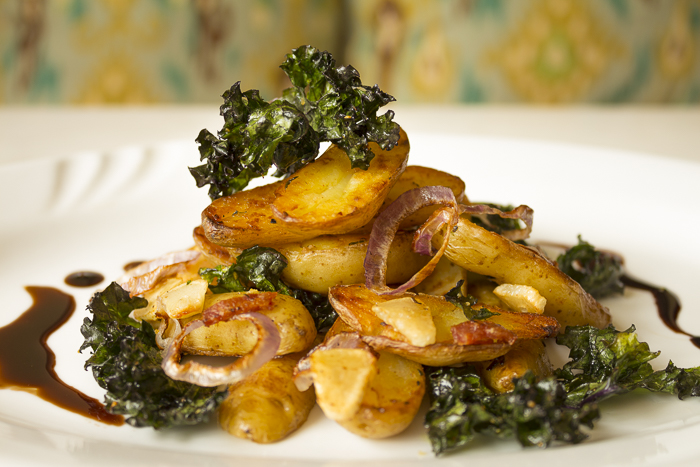 Fingerling Potatoes and Crispy Kale in Foil Packets