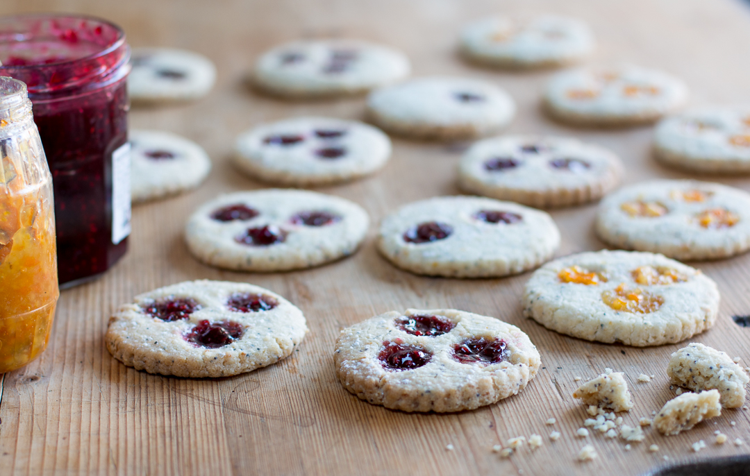 Lemon Poppy Linzer Cookies – Vegan & Gluten Free
