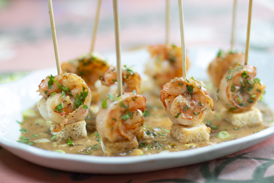 Skewered Shrimp Scampi Appetizer