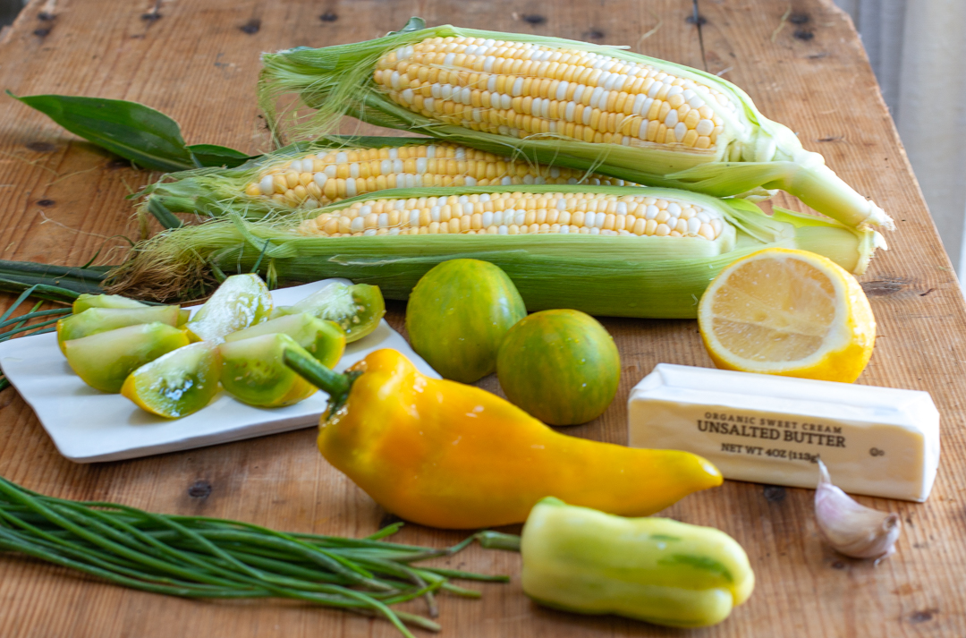 Ingredients for Corn Salad with Browned Butter