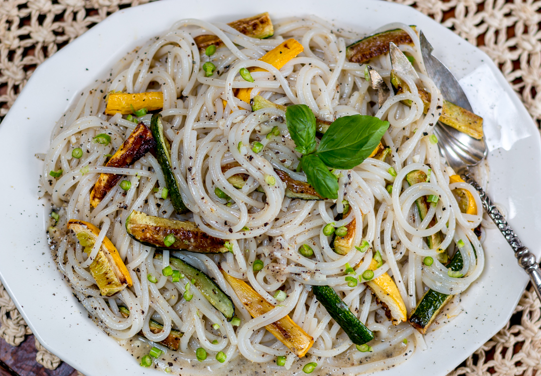 Gluten-Free Cacio e Pepe (pasta with pepper and grated cheese)