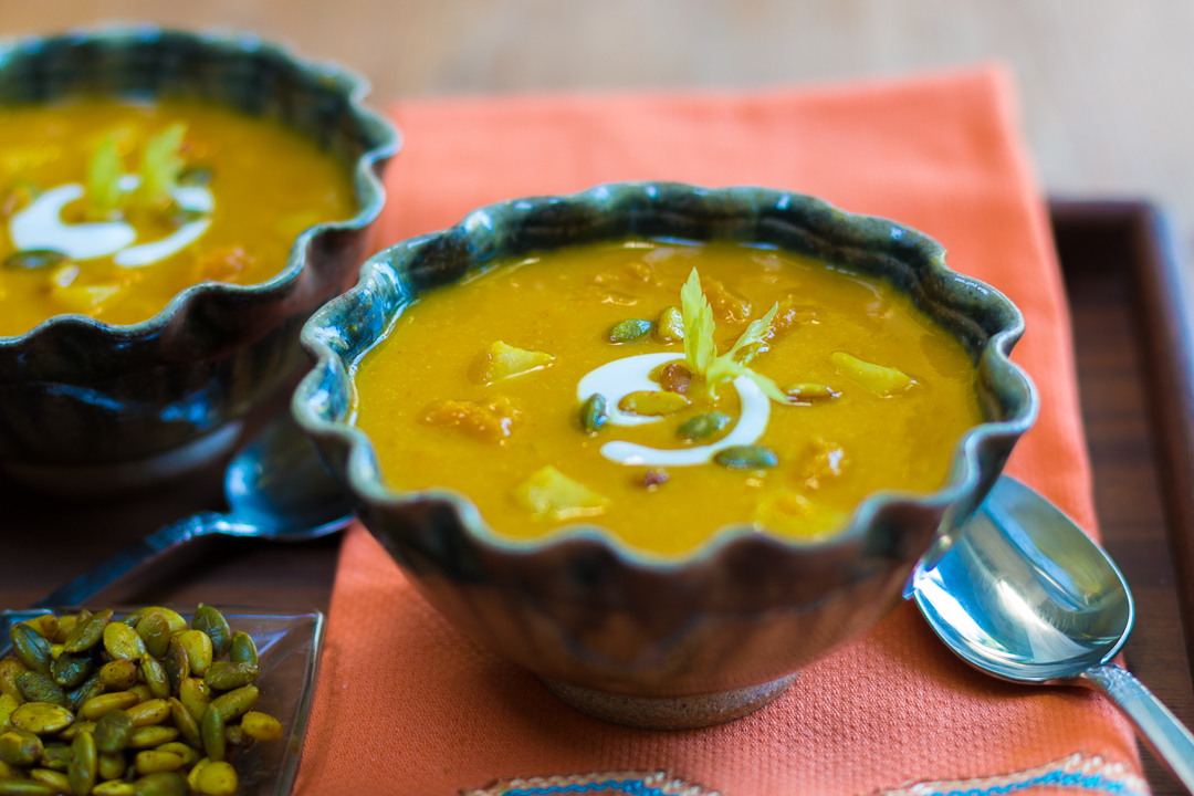 Simply Delicious Butternut Squash Soup with Apples and Celery Root