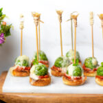 Spinach & Chicken Meatballs Hors d'oeuvres with Fontina Fondue
