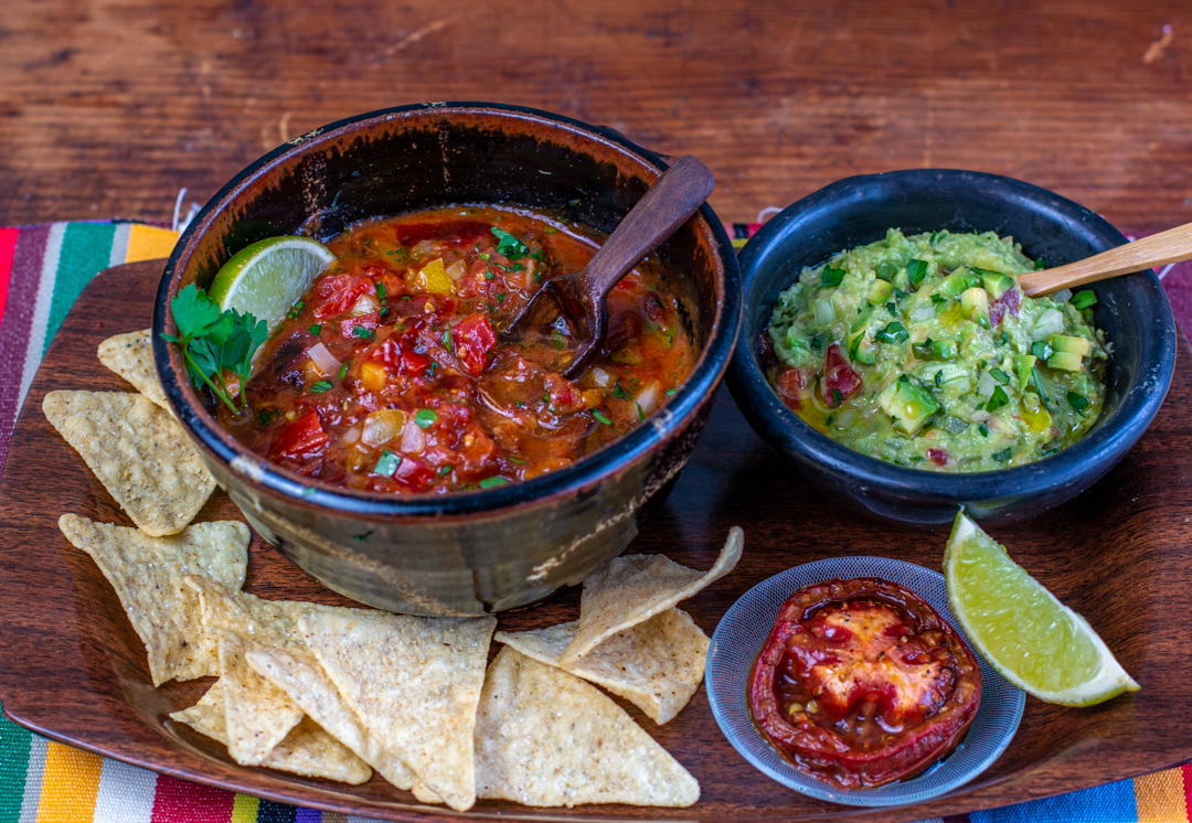 Serve the smoky salsa with chips - guacamole makes a nice addition for serving
