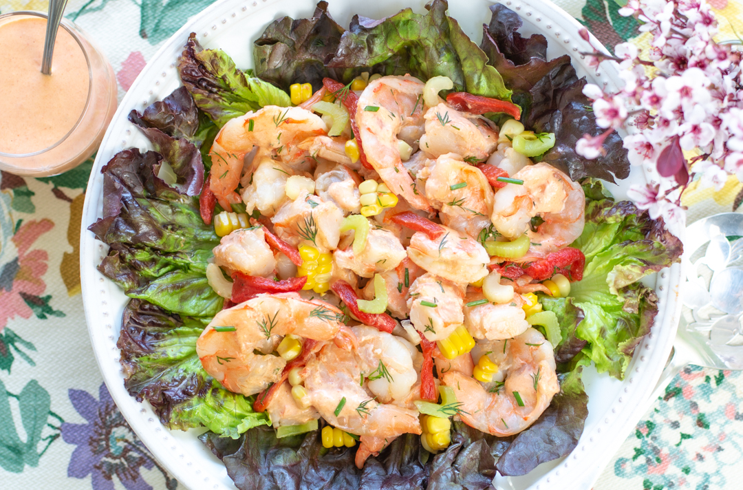 Shrimp Salad with Roasted Pepper Mayonnaise