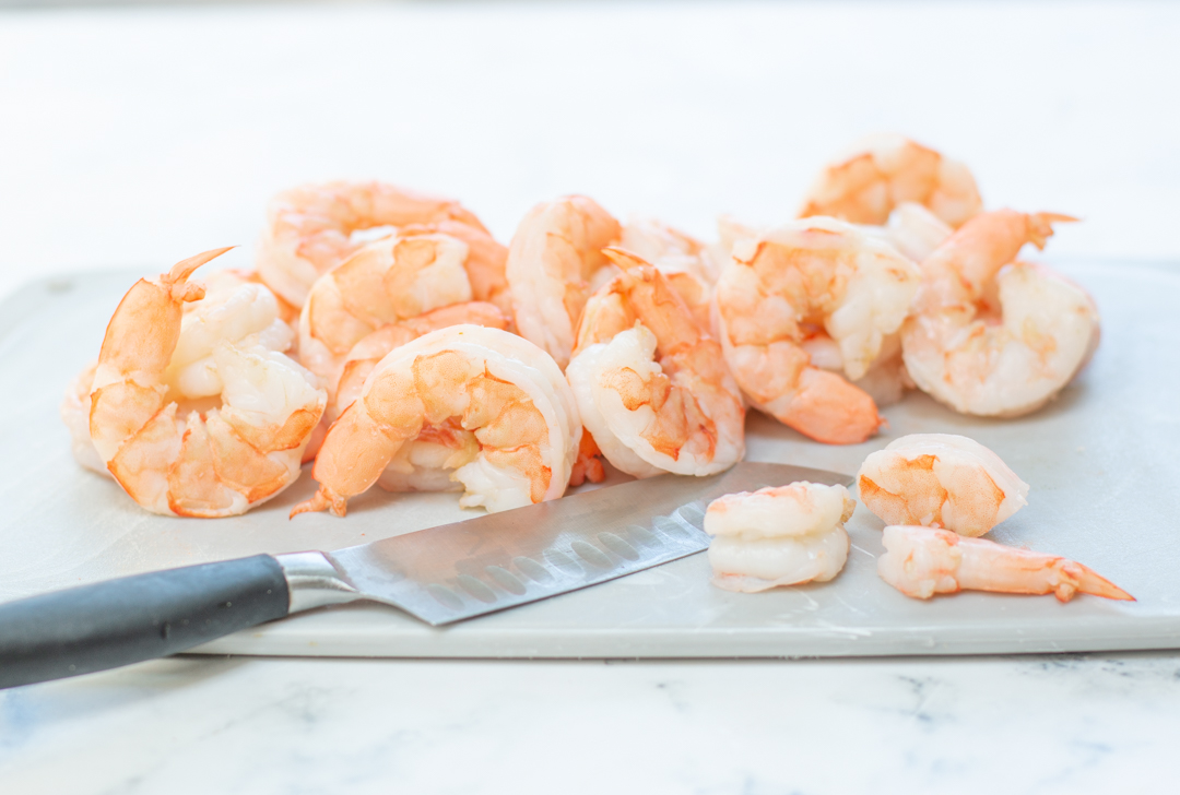 Cut the Colossal Shrimp in thirds - makes a bold statement