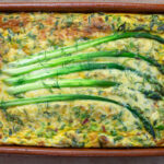 Asparagus Frittata with Roasted Peppers & Dill