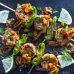 Grilled Shrimp with Padrón Peppers ~ Chipotle Spiked Compound Butter