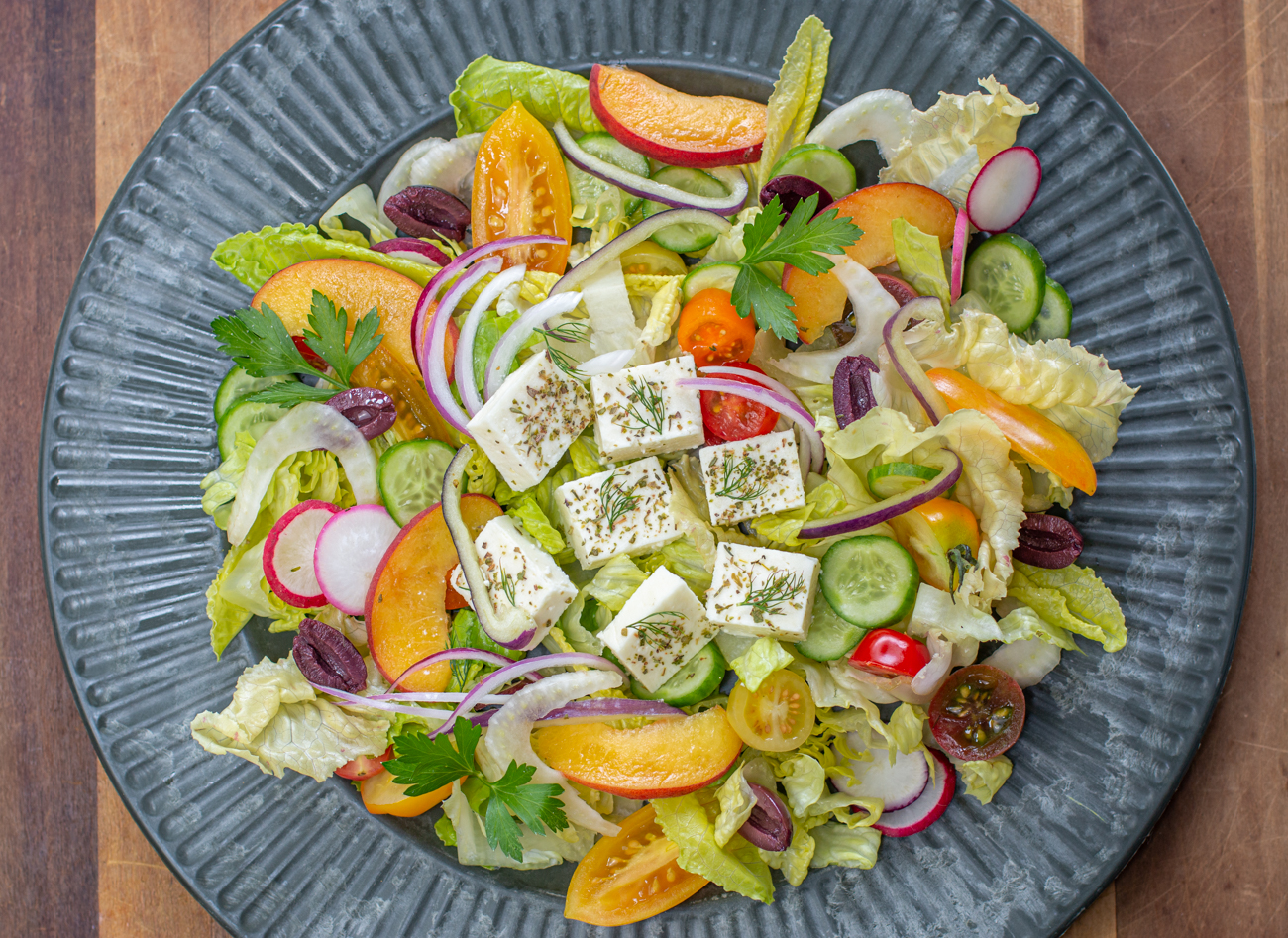 Karen's Greek Salad with Fennel and Peaches