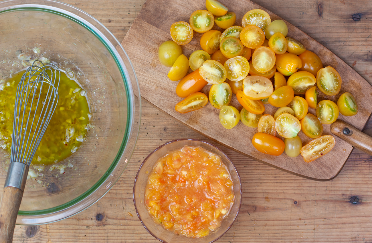 Making the Heirloom Yellow Tomato Sauce 
