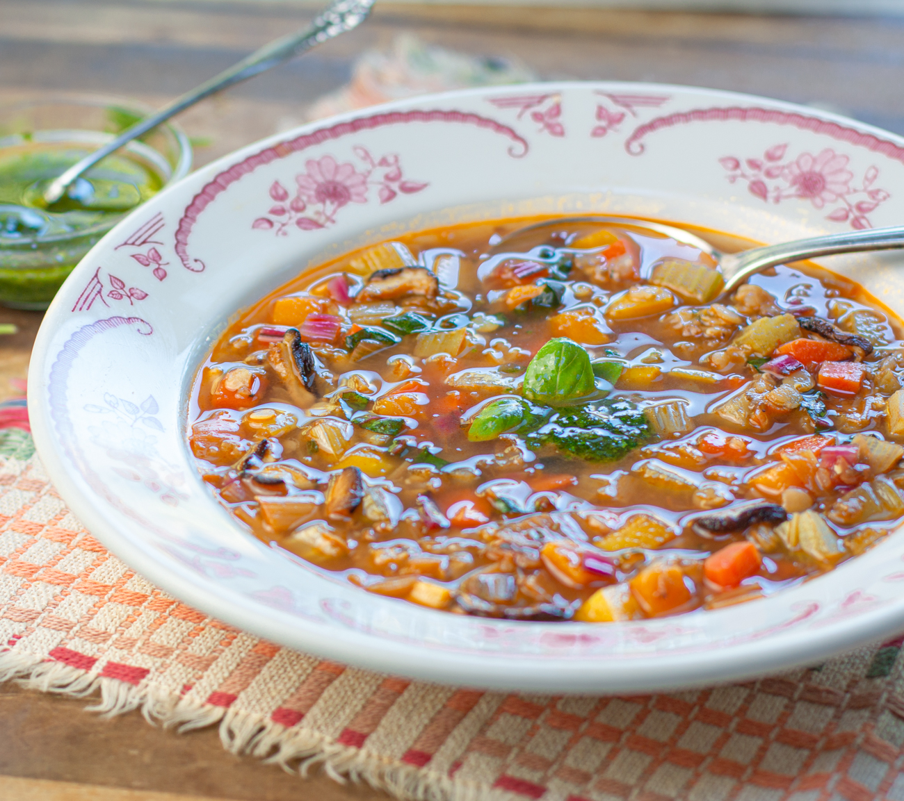 Fall Vegetable Soup with Lentils & Buckwheat 