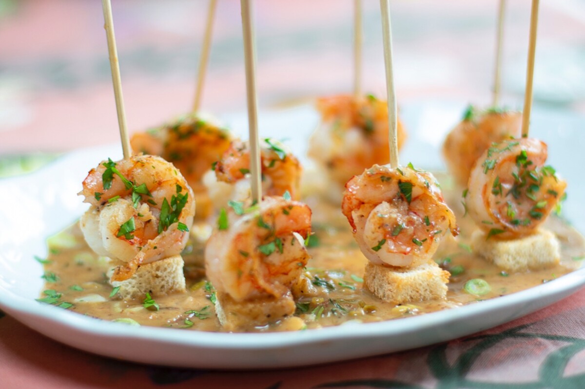 Skewered Shrimp Scampi Appetizer