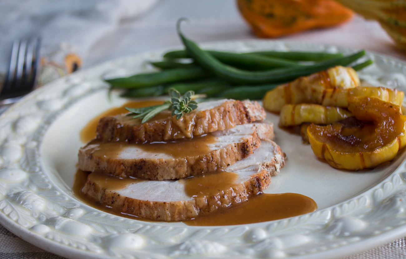 Karen’s Roast Thanksgiving Turkey Basted with Fruit Juices and Marsala Gravy Recipe