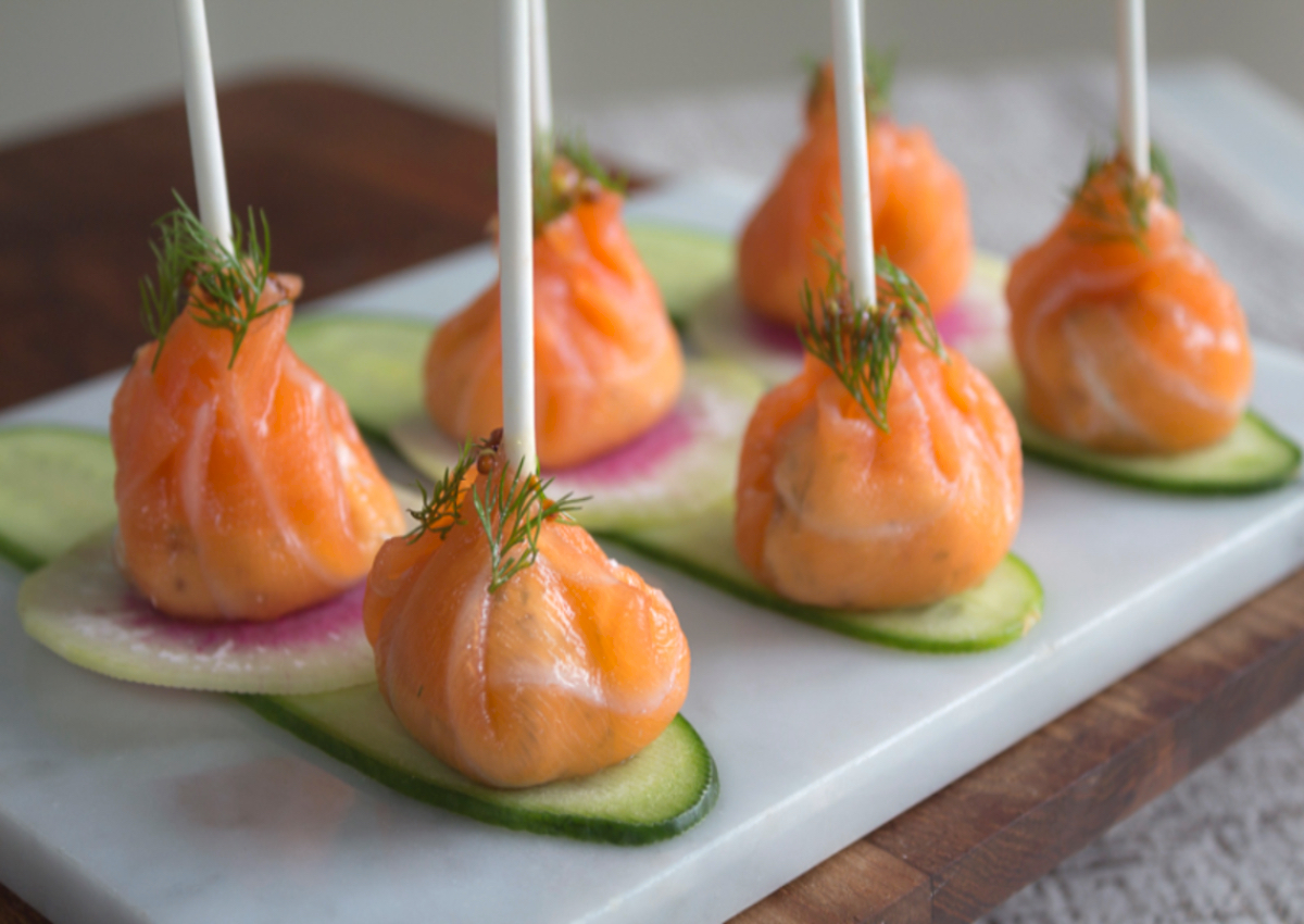 Smoked Salmon Lollipops