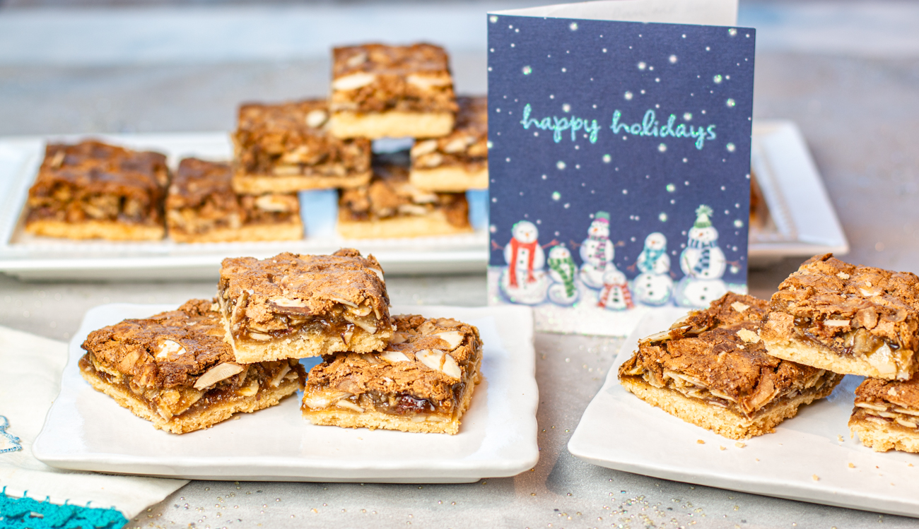 Toffee Bars with Coconut, Ginger and Almonds