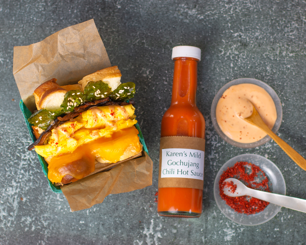 Karen's Revamped Korean Egg Sandwich with Gochujang Sauce