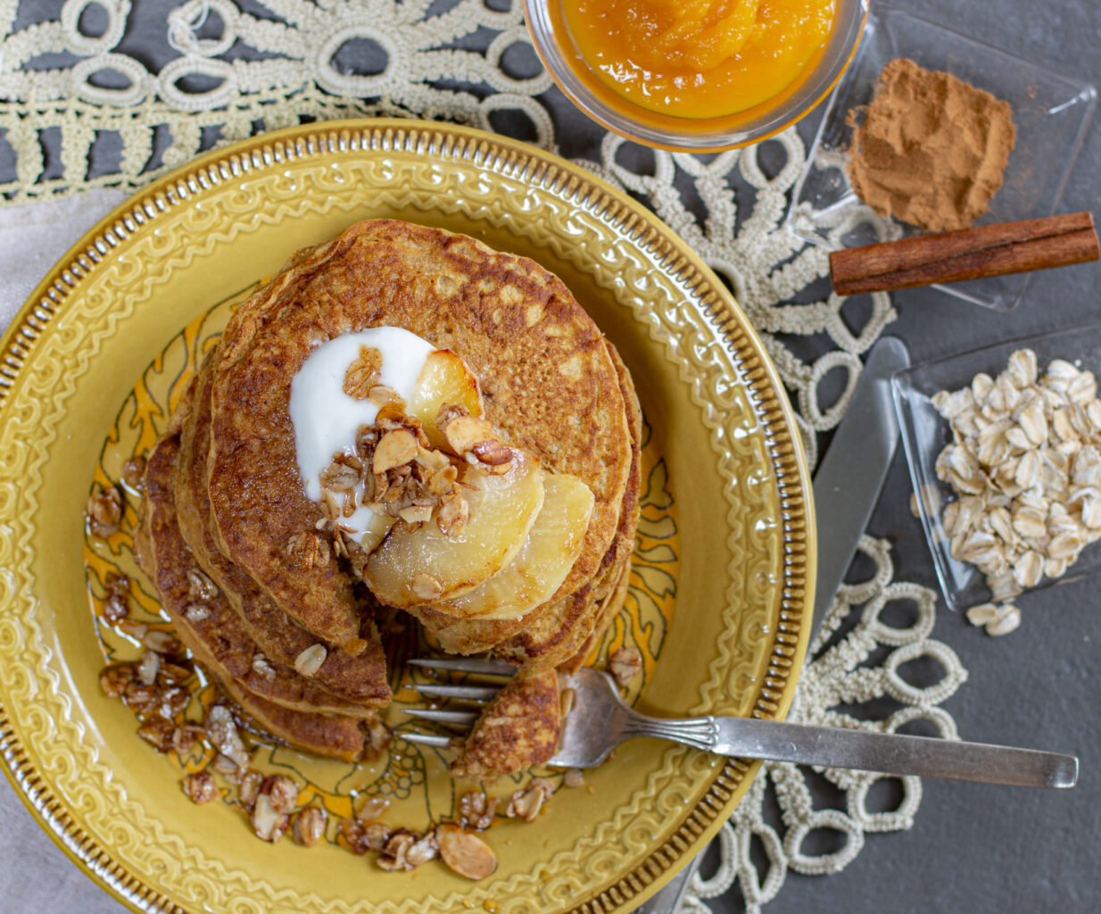 Yummy Pumpkin & Oatmeal Pancakes