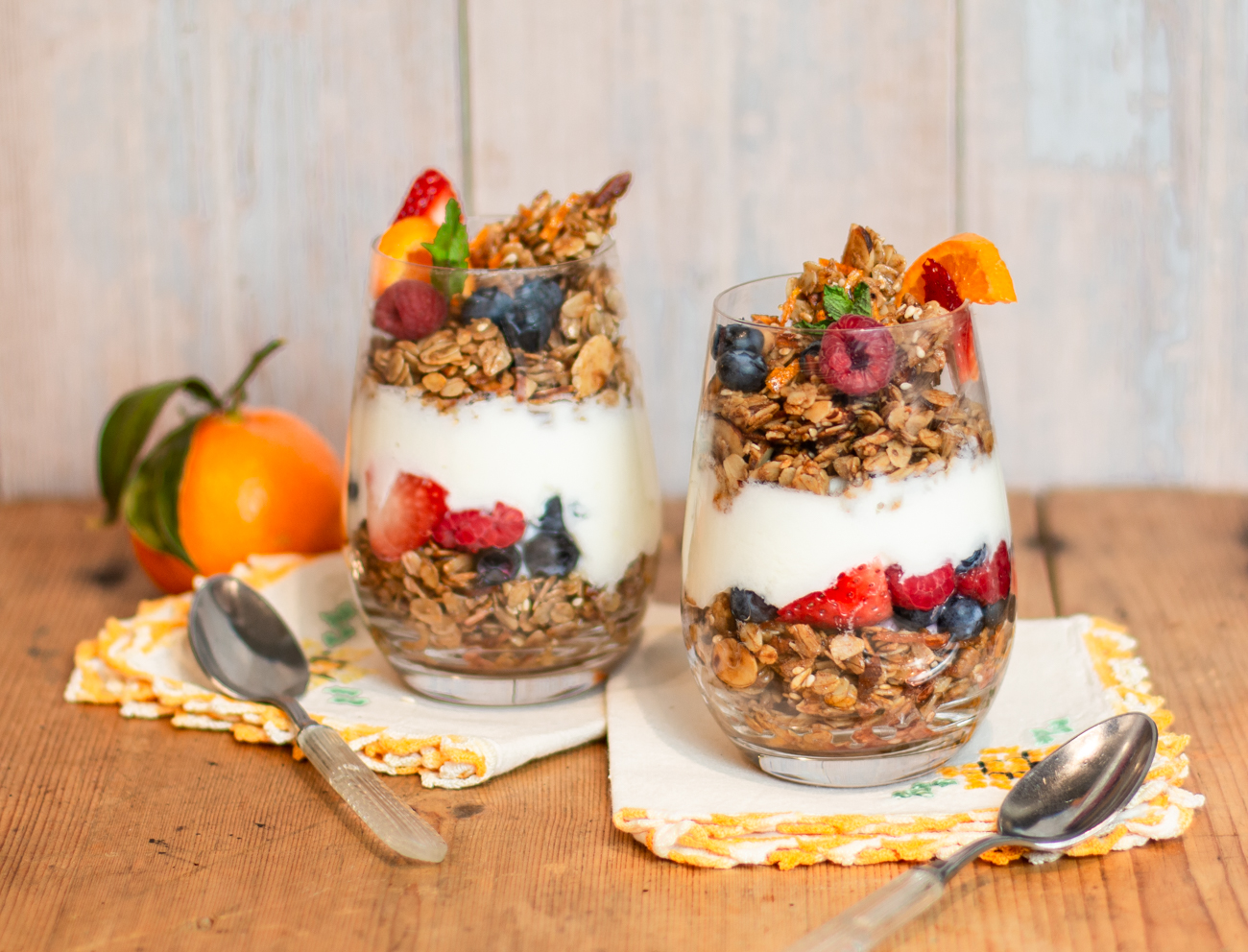 Karen's Natural Orange Oat & Nut Granola Yogurt & Berry Parfaits