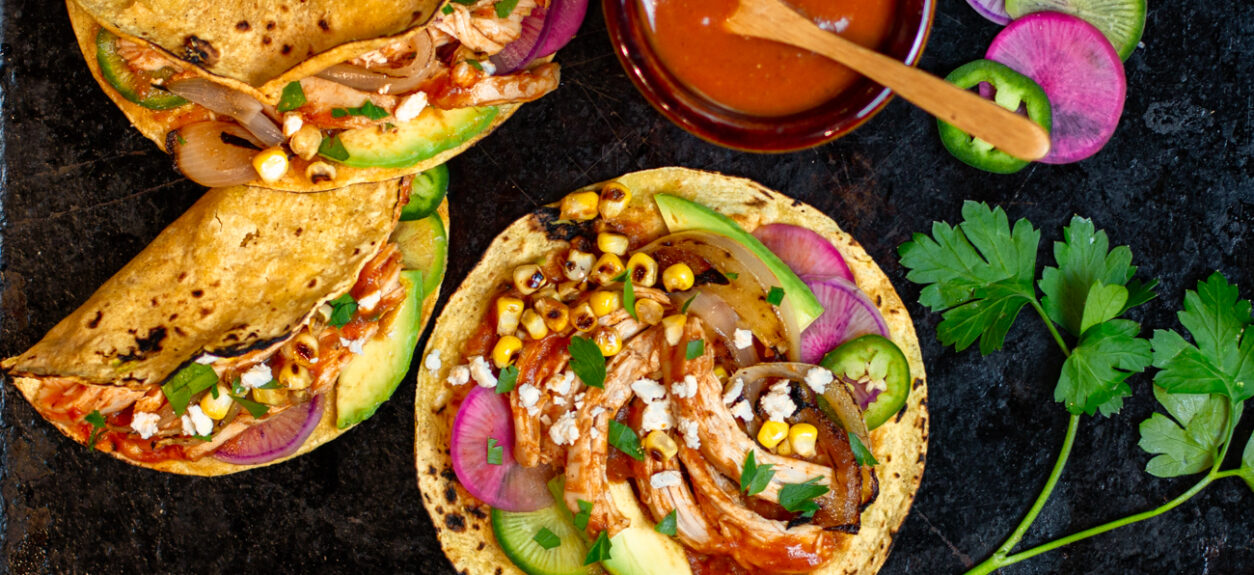 Karen’s Mexican Pulled Chicken Tinga – and how to make fabulous tacos!