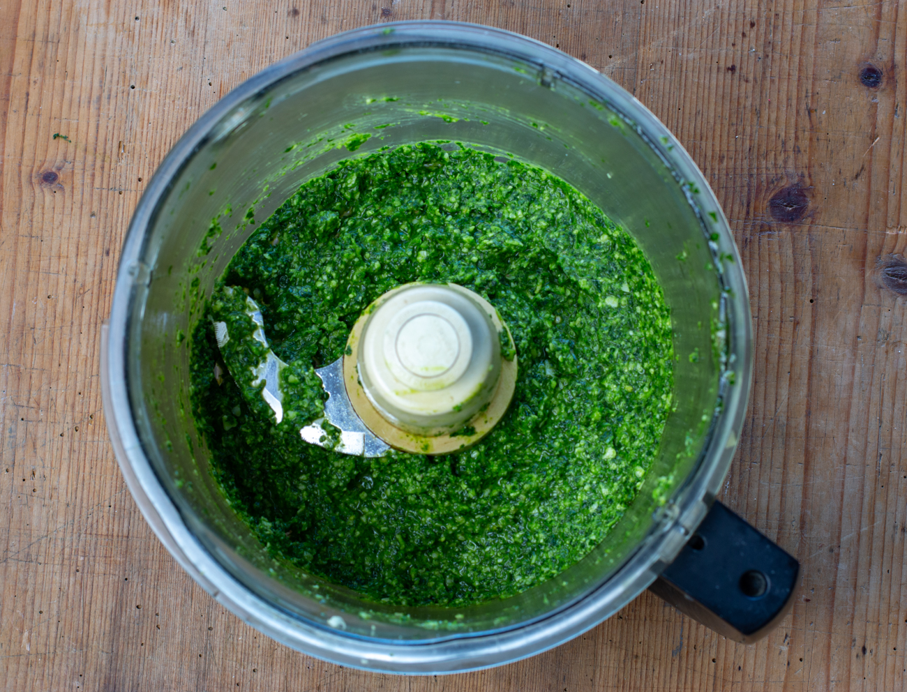 The finished Arugula + Parsley Winter Pesto